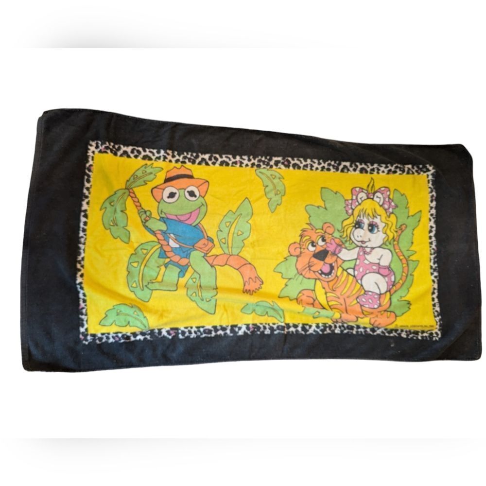 Muppet Babies vintage 90s beach towel Jim Hensen